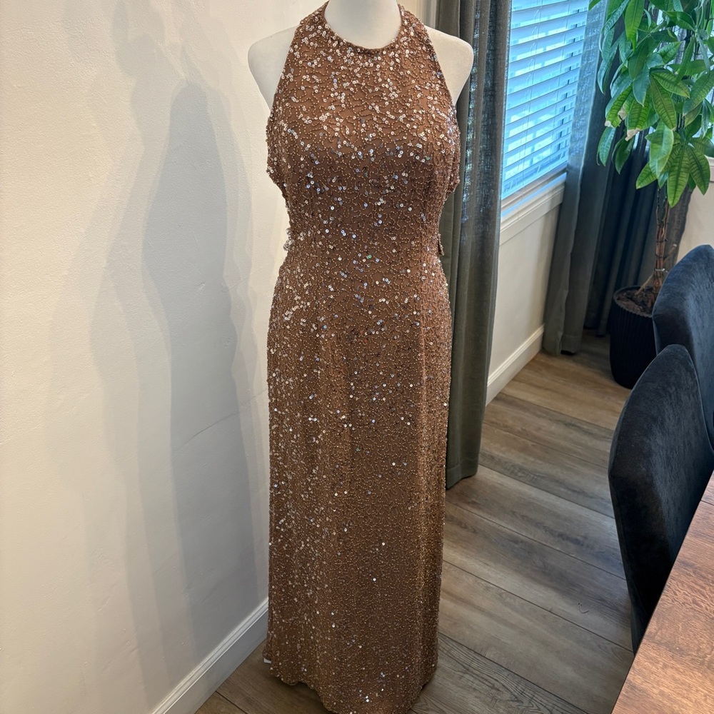 Party guest halter maxi dress